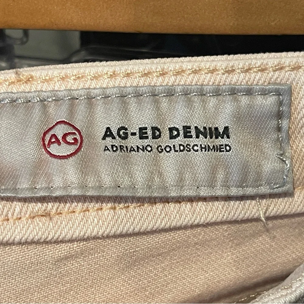 AG Adriana Goldscmeid 90s Relaxed Jeans, Petal Pink, 32”